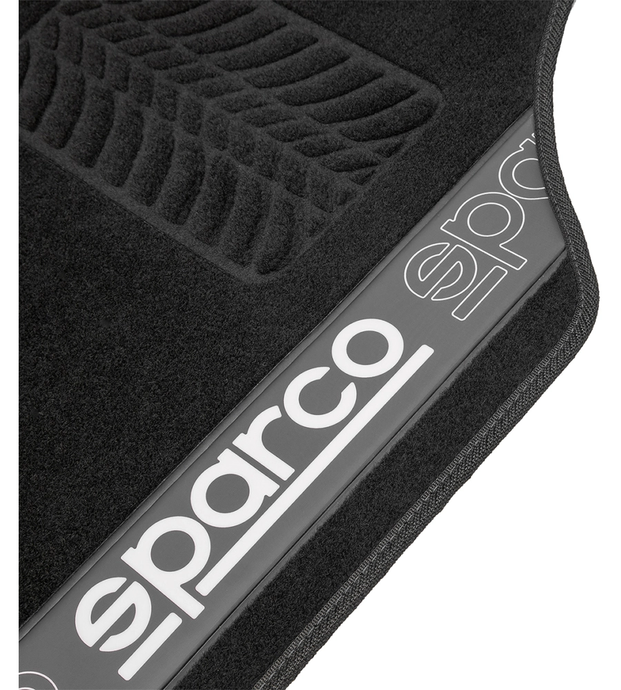 SET 4 TAPPETINI NERI E GRIGI PER AUTO SPARCO IN MOQUETTE